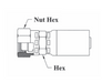 CS37-16X28 Couplamatic VARI-CRIMP Coupling - DIN Light Universal Seat - Female Swivel - 1" Hose ID - M36x2.0 Thread (Old Part Number: 16C28V)