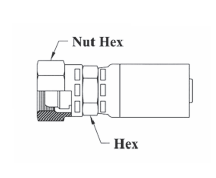 CS37-4X6 Couplamatic VARI-CRIMP Coupling - DIN Light Universal Seat - Female Swivel - 1/4" Hose ID - M12x1.5 Thread (Old Part Number: 4C06V)