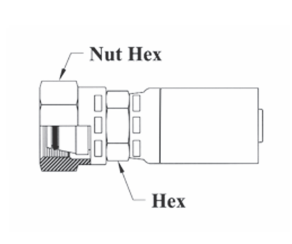 CS38-4X10 Couplamatic VARI-CRIMP Coupling - Din Heavy 24° Seat - Female Swivel - 1/4" Hose ID - M18x1.5 Thread (Old Part Number: 4C60V)