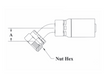 CS43-4X4 Couplamatic VARI-CRIMP Coupling - BSPP - British Standard Parallel 60° Cone - 45° Bend Female Swivel - 1/4" Hose ID - G-1/4-19 Thread - 1/4" BSPP (Old Part Number: 4P44V)