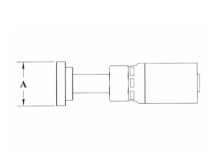 CS47-8X8 Couplamatic VARI-CRIMP Coupling - Code 61 Split Flange - Straight - 1/2" Hose ID - 1/2" Flange Size (Old Part Number: 8G08V)