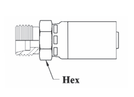 CS66-4X8 Couplamatic VARI-CRIMP Coupling - DIN Light 24° Seat - Male Solid - 1/4" Hose ID - M14x1.5 Thread (Old Part Number: 4M08V)