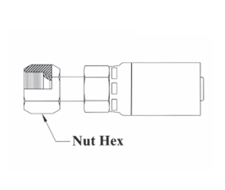 CS68-8X8 Couplamatic VARI-CRIMP Coupling - JIC/SAE Dual Seat - Female Swivel - 1/2" Hose ID - 3/4x16 Thread (Old Part Number: 8127V)