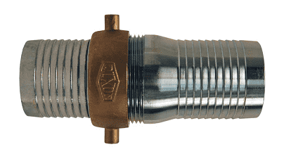 CSB125 Dixon 1-1/4" Steel King Short Shank Suction Complete Coupling with NPSM Thread (Plated Steel Shank with Brass Nut)