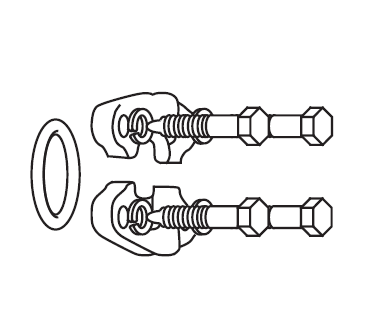 FF593-32 Aeroquip by Danfoss | SAE Code 61 Split Flange Kit (SAE J518) with Buna-N O-Ring | Complete Kit | 2" Flange Size | Steel