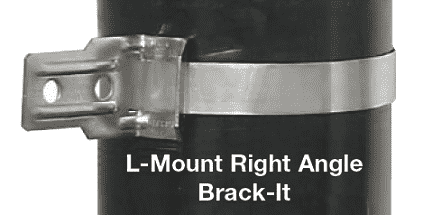 D00799 by Band-It | Mounting Bracket | L-Mount, Right Angle Bracket | 200/300 Stainless Steel | 50/Box