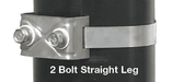 D00889 by Band-It | Mounting Bracket | 2 Bolt Straight Leg Bracket | Stainless Steel & Fiber Washer | 3/4" Slot | 200/300 Stainless Steel | 50/Box