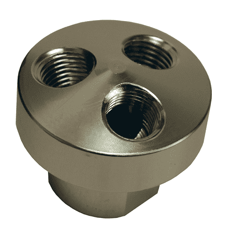 D3404 Dixon Aluminum 3 in 1 Manifold - One 1/4" NPT Inlet - Three 1/4" NPT Outlets