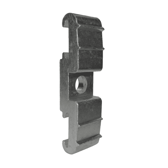 D51289 by Band-It | Mounting Bracket | 1-1/2" x 5-1/4" with a 2" Long 5/8" Plated Bolt | Aluminum | 25/Box