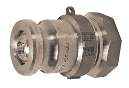 DBA11-1520 Dixon Valve Aluminum Bayloc® Dry Break Cam and Groove Dry Disconnect Jump Size 2" Adapter x 2" Female NPT with Buna Seal