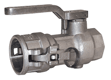 DBC77-150-GL Dixon Valve Stainless Steel Bayloc® Dry Break Cam and Groove Dry Disconnect Greaseless 2" Coupler x 1-1/2" Female NPT with PTFE Encapsulated Viton & Kalrez Seal