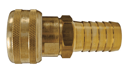 DC2042 Dixon Air Chief Brass Semi-Automatic Pull Sleeve Quick-Connect Coupler - Standard Hose Barb - 1/4" Body Size x 1/4" Hose ID