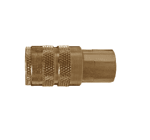 DC2023 Dixon Air Chief Brass Semi-Automatic Pull Sleeve Quick-Connect Coupler - Female Pipe Thread - 1/4" Body Size x 3/8" Female NPT