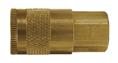 DC223 Dixon Brass Air Chief Automotive Interchange Quick-Connect Coupler (Semi-Automatic Pull Sleeve to Connect) - Female Pipe Thread - 1/4" Body Size x 3/8" Female NPT