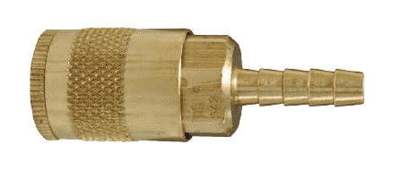 DC242 Dixon Brass Air Chief Automotive Interchange Quick-Connect Coupler (Semi-Automatic Pull Sleeve to Connect) - Standard Hose Barb - 1/4" Body Size x 1/4" Hose ID