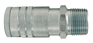 DC2502 Dixon Air Chief Steel Semi-Automatic Pull Sleeve Quick-Connect Coupler - Male Pipe Thread - 3/8" Body Size x 1/4" Male NPT