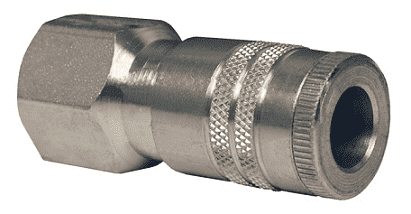 DC26 Dixon Air Chief Steel Semi-Automatic Pull Sleeve Quick-Connect Coupler - Female Pipe Thread - 3/8" Body Size x 3/8" Female NPT