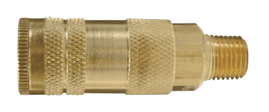 DC27 Dixon Brass Air Chief Lincoln Interchange Series Quick-Connect Coupler (Semi-Automatic - Pull Sleeve to Connect) - Male Pipe Thread - 1/4" Body Size x 1/4" Male NPT (Pack of 10)