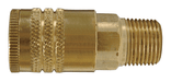 DC37 Dixon Brass Air Chief ARO Speed Quick-Connect Coupler (Semi-Automatic Pull Sleeve to Connect) - Male Pipe Thread - 1/4" Body Size x 1/4" Male NPT