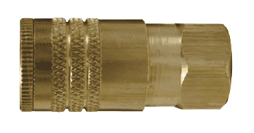 DC38 Dixon Brass Air Chief ARO Speed Quick-Connect Coupler (Semi-Automatic Pull Sleeve to Connect) - Female Pipe Thread - 1/4" Body Size x 1/4" Female NPT