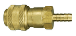 DCB2042 Dixon Air Chief Brass Automatic Push to Connect Quick-Connect Coupler - Standard Hose Barb - 1/4" Body Size x 1/4" Hose ID