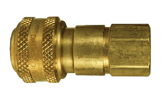 DCB20 Dixon Air Chief Brass Automatic Push to Connect Quick-Connect Coupler - Female Pipe Thread - 1/4" Body Size x 1/4" Female NPT