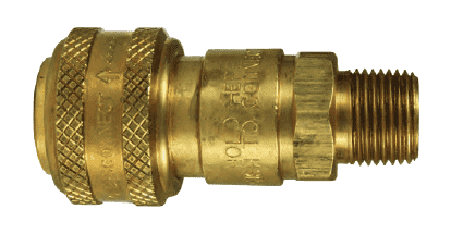 DCB25 Dixon Air Chief Brass Automatic Push to Connect Quick-Connect Coupler - Male Pipe Thread - 3/8" Body Size x 3/8" Male NPT