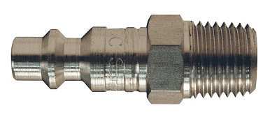 DCP25S Dixon Air Chief 303 Stainless Steel Industrial Interchange Quick-Connect Plug - Male Pipe Thread - 3/8" Body Size x 3/8" Male NPT