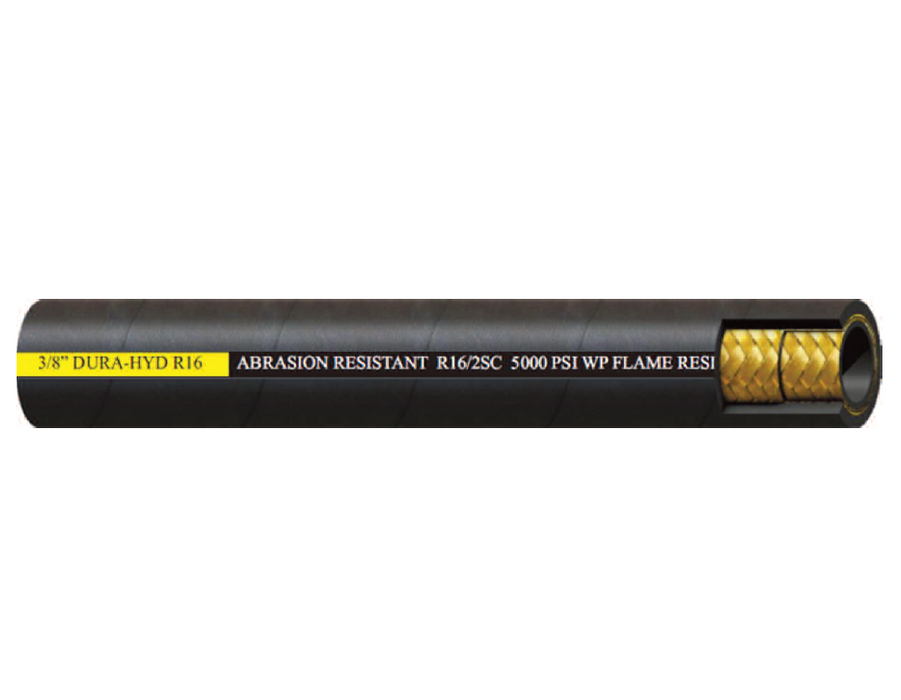 3/8" DH16 Couplamatic DURA-HYD Abrasion Resistant Extra Hi-Pressure Hydraulic Hose (SAE 100R16/2SC) - 3/8" ID - 400ft