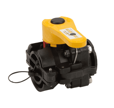 DM200DCF Banjo Manifold Dry Disconnect Valve - 2" Flanged Female Dry-Mate w/FKM (viton type) Seals - Opening Thru Ball: 1-1/2" - 100 PSI