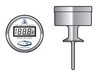 DT-15U-BK-DC-1 Dixon Valve Sani-Flow Sanitary Digital Thermometer - 1-1/2" Clamp - Back Mount - Celsius (°C) Display - 1 Second Update Interval