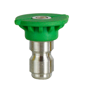 DX252550 Drexel Pressure by Midland High Pressure Sprayer Nozzle - 25° Spray - 1/4" Quick Disconnect Plug - Stainless Steel - 5.0 GPM - Green