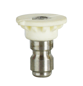 DX254050 Drexel Pressure by Midland High Pressure Sprayer Nozzle - 40° Spray - 1/4" Quick Disconnect Plug - Stainless Steel - 5.0 GPM - White