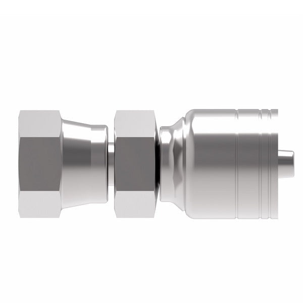 1AA12BW12 Aeroquip by Danfoss | Female BSPP Flat Face Swivel (BW) TTC Crimp Fitting | -12 Female BSPP Flat Face Swivel x -12 Hose Barb | Steel