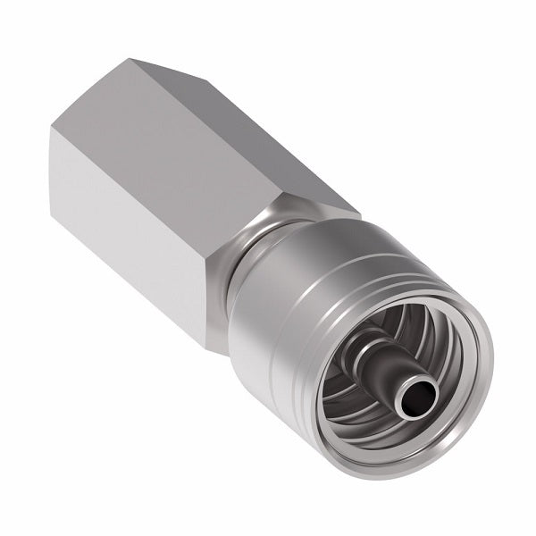 1AA4FP4 Aeroquip by Danfoss | Dryseal Female Pipe Rigid (FP) TTC Crimp Fitting | -04 Female NPTF Rigid x -04 Hose Barb | Steel