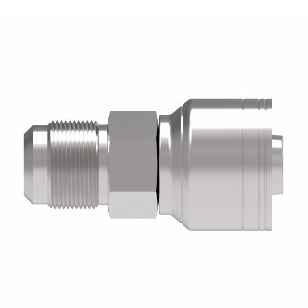1AA12MS12 Aeroquip by Danfoss | Male SAE 45° Flare Rigid (MS) TTC Crimp Fitting | -12 Male SAE 45° Flare x -12 Hose Barb | Steel
