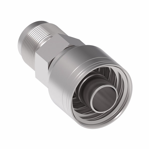 1AA12MS12 Aeroquip by Danfoss | Male SAE 45° Flare Rigid (MS) TTC Crimp Fitting | -12 Male SAE 45° Flare x -12 Hose Barb | Steel