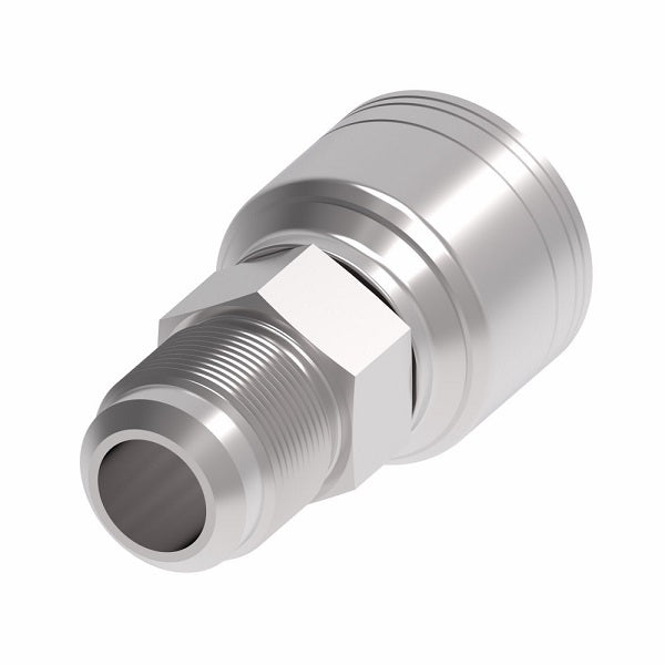 1AA12MS12 Aeroquip by Danfoss | Male SAE 45° Flare Rigid (MS) TTC Crimp Fitting | -12 Male SAE 45° Flare x -12 Hose Barb | Steel