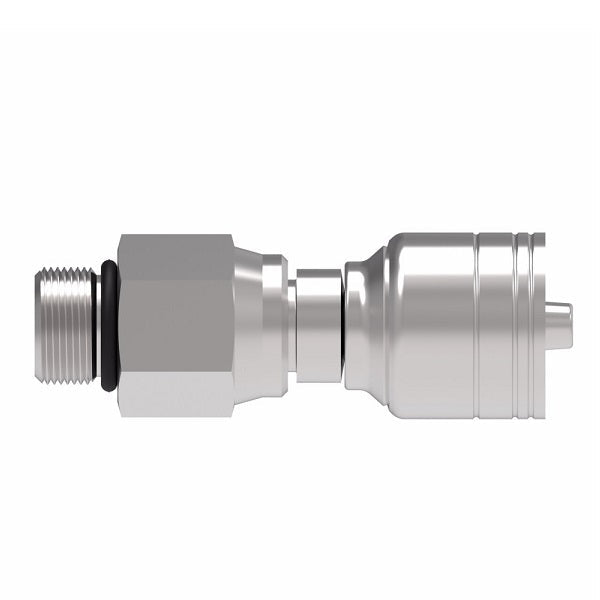 1AA10SB8 Aeroquip by Danfoss | Male ORB Straight Thread Swivel (With Sleeve) (SB) TCC Crimp Fitting | -10 Male O-Ring Boss x -08 Hose Barb | Steel
