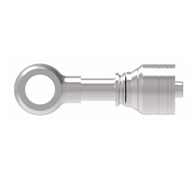 1A6BJ4 Aeroquip by Danfoss | Banjo (BJ) Crimp Fitting | -06 Banjo x -06 Hose Barb | Steel