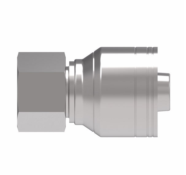 1A16DL12 Aeroquip by Danfoss | 1 & 2 Wire TTC DKO Female Swivel, Light Duty (DL) Crimp Fitting | L18 Female DKO/DIN x -12 Hose Barb | Steel