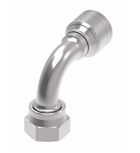 1A10FRB12 Aeroquip by Danfoss | Female ORS Swivel 90° Elbow (FRB) Crimp Hose Fitting | -10 Female O-Ring Face Seal Swivel x -12 Hose Barb | Steel