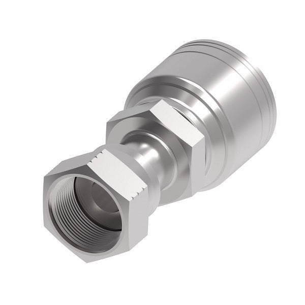 1A8FR8TZ Aeroquip by Danfoss | Female ORS Swivel (FR) Crimp Fitting | -08 Female O-Ring Face Seal Swivel x -08 Hose Barb | Zinc-Nickel Plated Steel