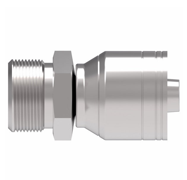 1A24MR20 Aeroquip by Danfoss | Male ORS (MR) Crimp Fitting | -24 Male O-Ring Face Seal x -20 Hose Barb | Steel