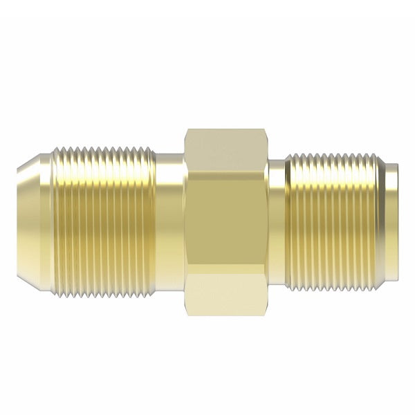200001-8-6B Aeroquip by Danfoss | 42° Inverted Flare/37° Flare Adapter | -08 Male 42° Inverted Flare x -06 Male 37° JIC Flare | Brass