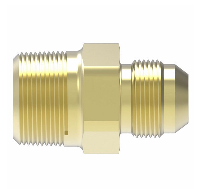 2000-4-5B Aeroquip by Danfoss | External Pipe/45° Flare Adapter | -04 Male NPTF x -05 Male SAE 45° Flare | Brass