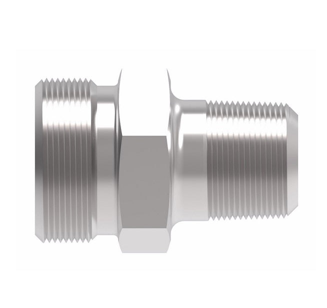2015-24-24S Aeroquip by Danfoss | External Pipe/External Pipe Adapter | -24 Male NPTF x -24 Male NPSM | Steel