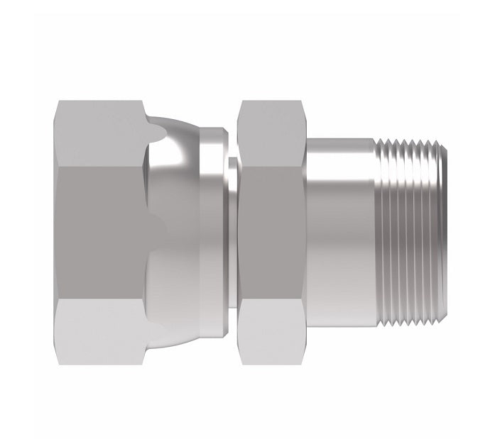 2018-8-10S Aeroquip by Danfoss | External Pipe/37° JIC Flare Swivel Adapter | -08 Male NPTF x -10 Female JIC | Steel