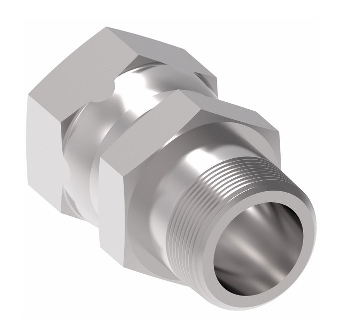 2018-4-4S Aeroquip by Danfoss | External Pipe/37° JIC Flare Swivel Adapter | -04 Male NPTF x -04 Female JIC | Steel