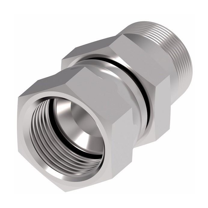 2018-4-6S Aeroquip by Danfoss | External Pipe/37° JIC Flare Swivel Adapter | -04 Male NPTF x -06 Female JIC | Steel